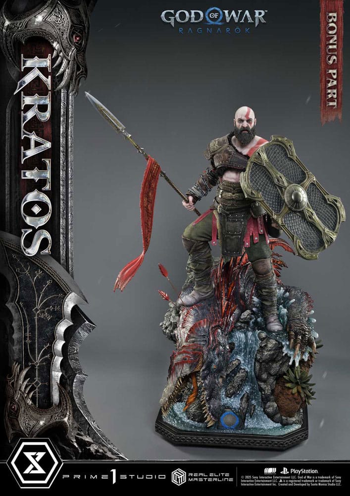 God of War: Ragnarok Real Elite Masterline Series Statue 1/3 Kratos Ultimate Bonus Version 95 cm Prime 1 Studio