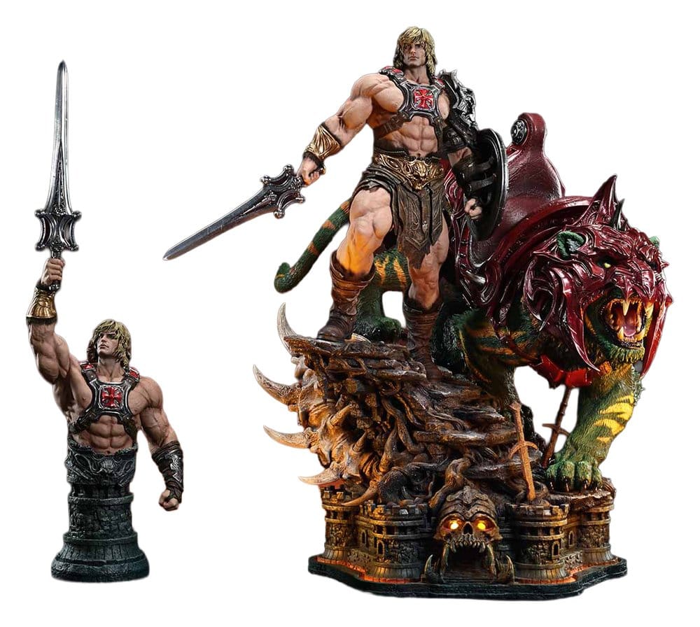 Masters of the Universe Real Elite Masterline Series Statue 1/4 He-Man & Battle Cat Ultimate Version 86 cm Prime 1 Studio
