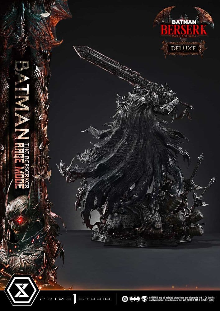 DC Comics Ultimate Premium Masterline Series Statue 1/4 Batman (Comics) Batman: The Berserker Rage Mode Deluxe Version 93 cm