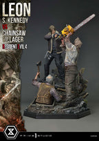 Resident Evil 4 Ultimate Premium Masterline Series Statue 1/4 Leon S. Kennedy vs. Chainsaw Villager Bonus Ver. 76 cm Prime 1 Studio