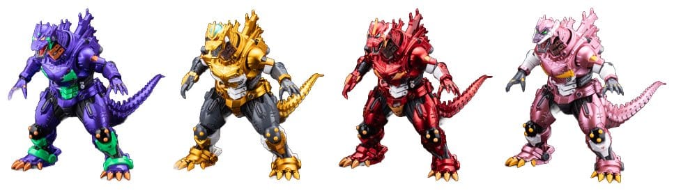 Godzilla x Evangelion Gekizou Series Statues 4-Pack Type-3 Kiryu Eva colour Ver. Metallic color Limited Ver. 9 cm Plex