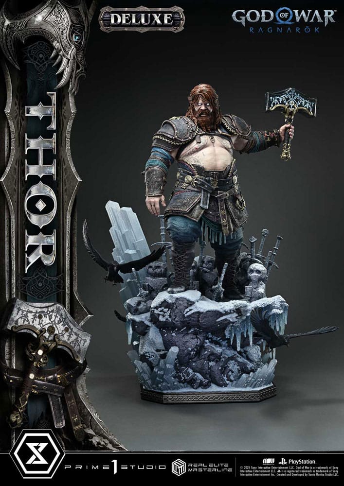 God of War: Ragnarök Real Elite Masterline Series Statue 1/3 Thor Deluxe Bonus Version 105 cm Prime 1 Studio