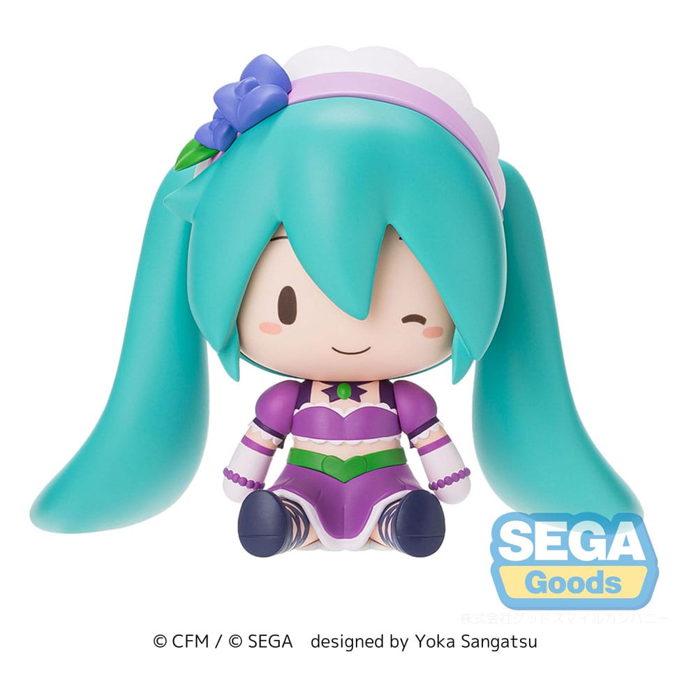Character Vocal Series 01: Hatsune Miku Fuwa Petit Chibi Figure Hatsune Miku x Love and Berry Dress Up and Dance! Sparkly Purple 8 cm Sega