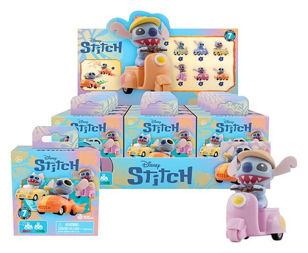 Disney Zoom Hero Pullback Vehicles with Figures Lilo & Stitch Series 2 Blind Box Display (12) YuMe Toys